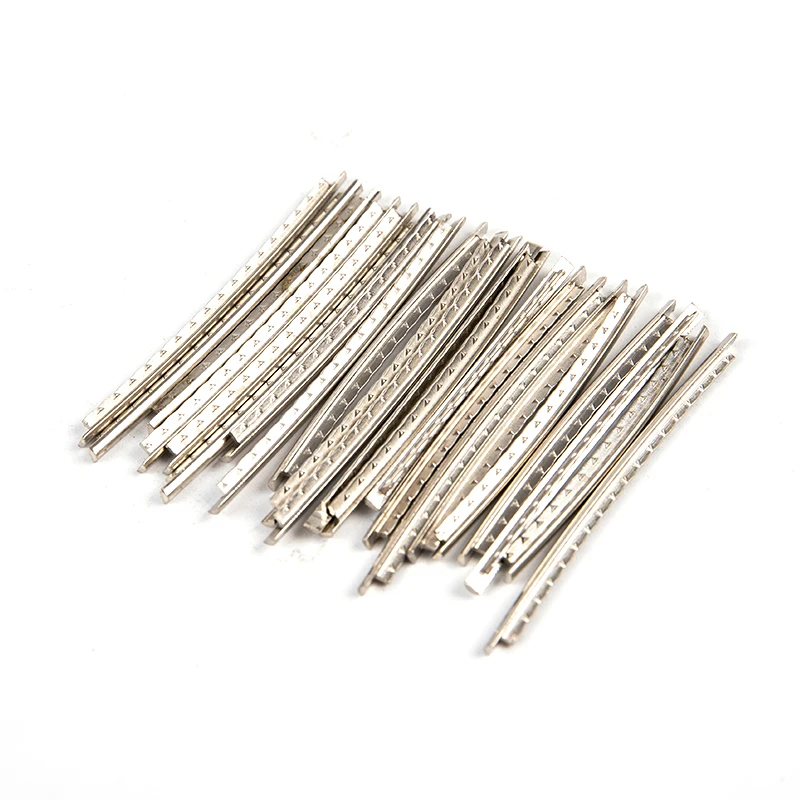 22/24pcs Electric Guitar Frets Wire Fretwire 2.2/2.4mm Copper-nickel Alloy Wooden Guitar Frets White Copper Scale Line Folk