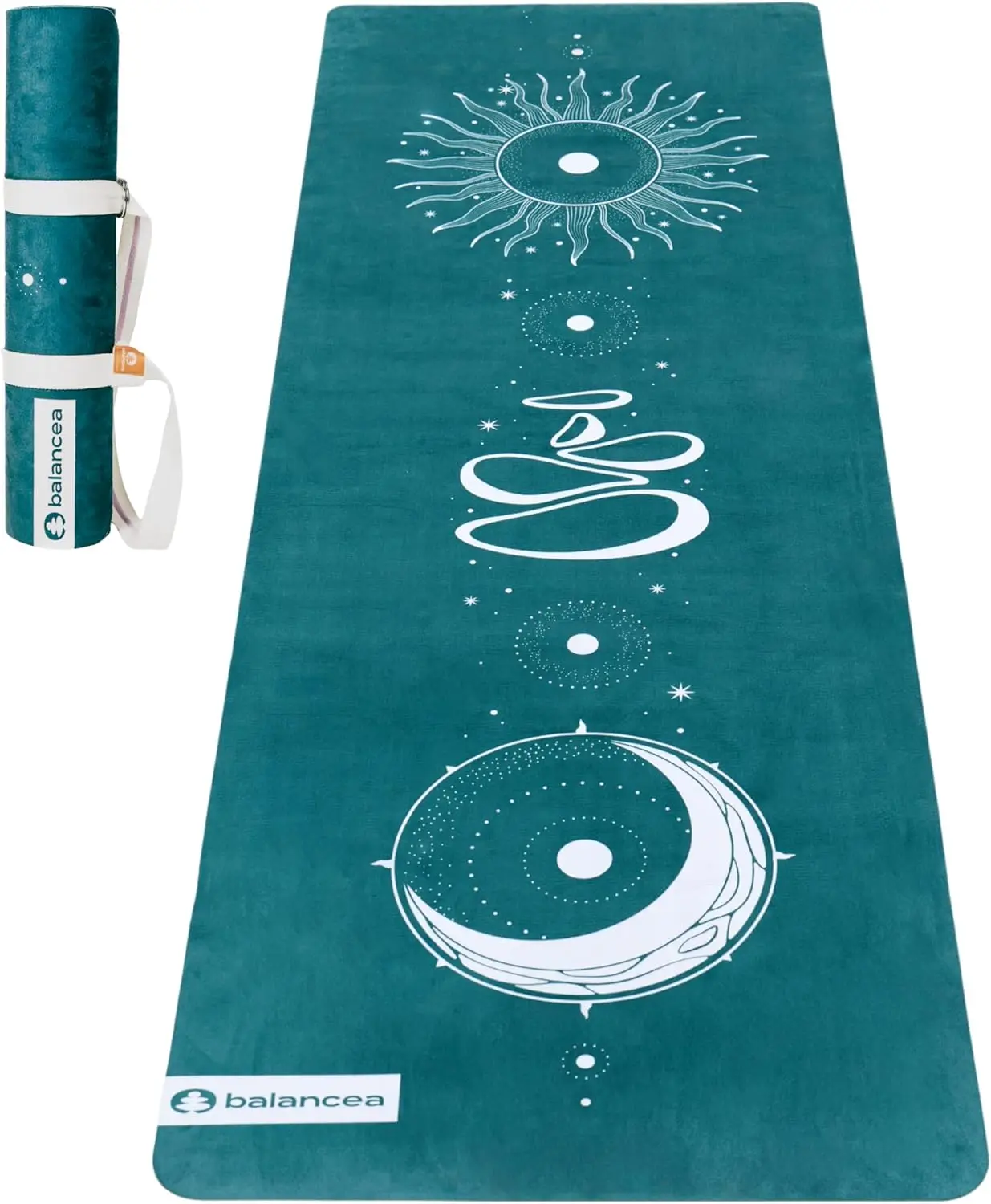 

Non Slip Yoga Mat with Strap 5mm Suede & TPE Eco-Friendly Fitness Mat for Home Gym Pilates Hot Yoga Meditation Lightweight