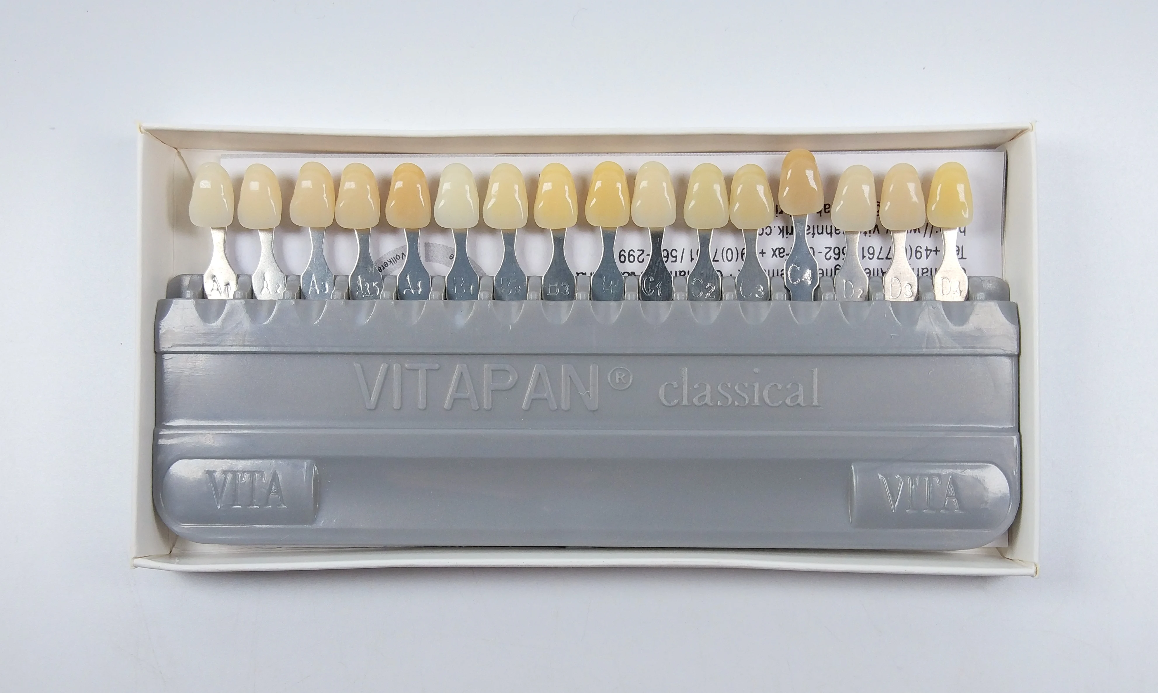 1 szt. Porcelana dentystyczna proteza z zębami Teeh kolorowa tablica cieniowania prowadnica z ND1-9 Vivadent 20/16color