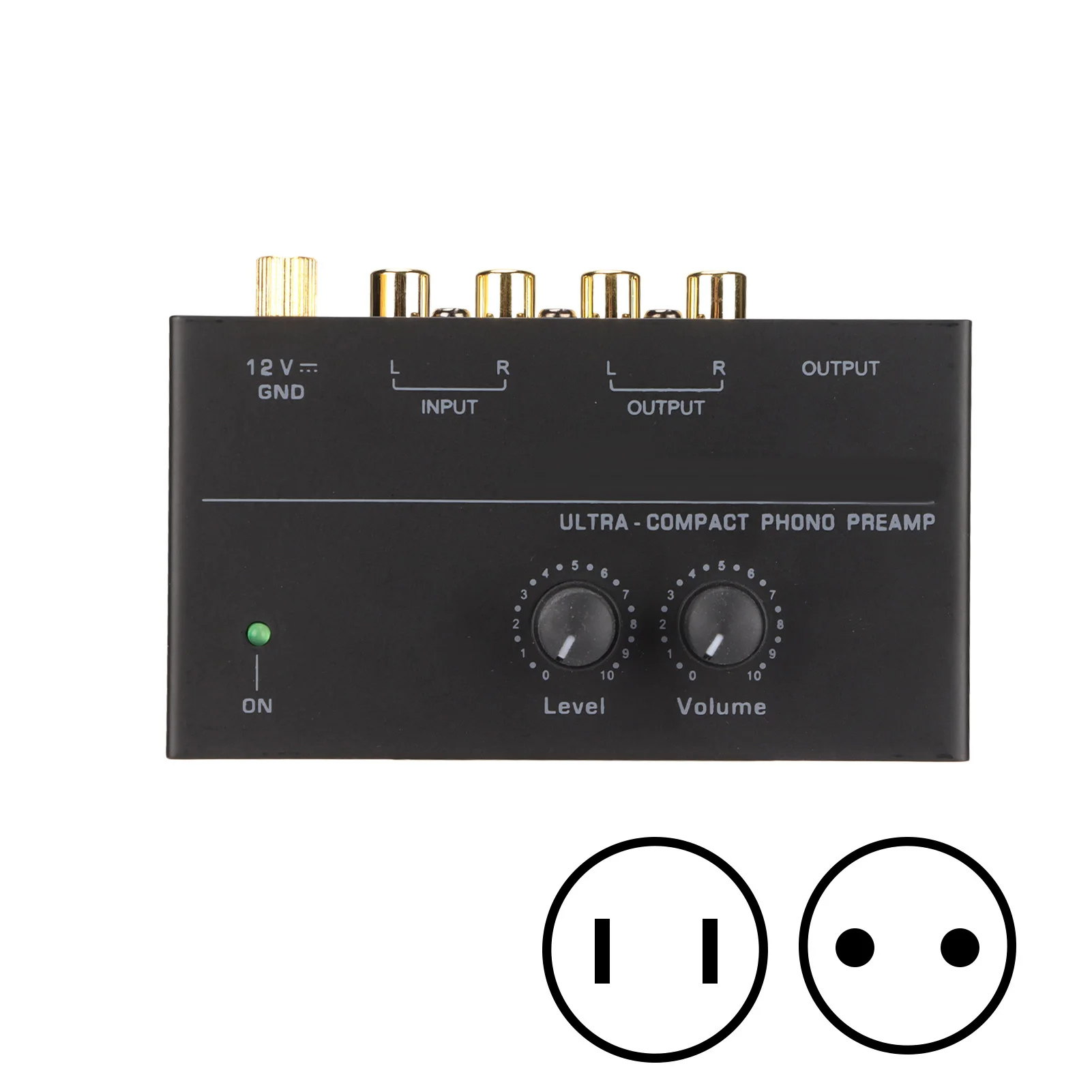 PP500 Phono Preamp Low Noise Stereo  Input  Output Knob Control Mini Record Player Preamplifier Record Player Preamplifier