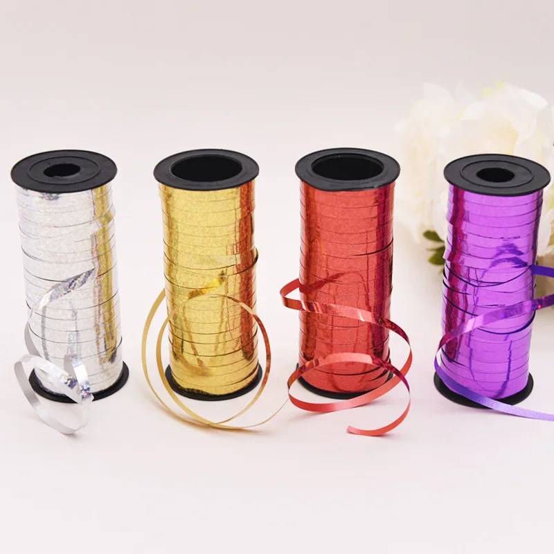 

100Yards Laser Balloon Ribbon HAPPY BIRTHDAY Ribbon For Balloons Globos Accessories Wedding Birthday Home Decoration Lint 8Z