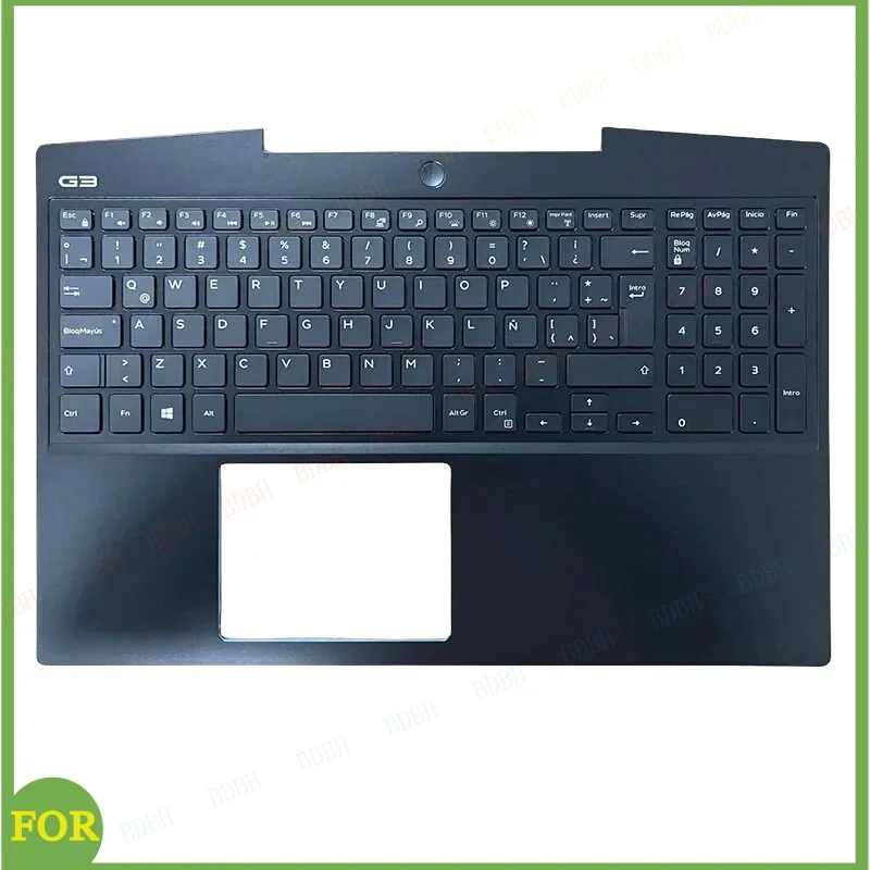 

Подставка для рук для ноутбука Latin For Dell Gaming G3 15 3590 P89F с клавиатурой и белой подсветкой