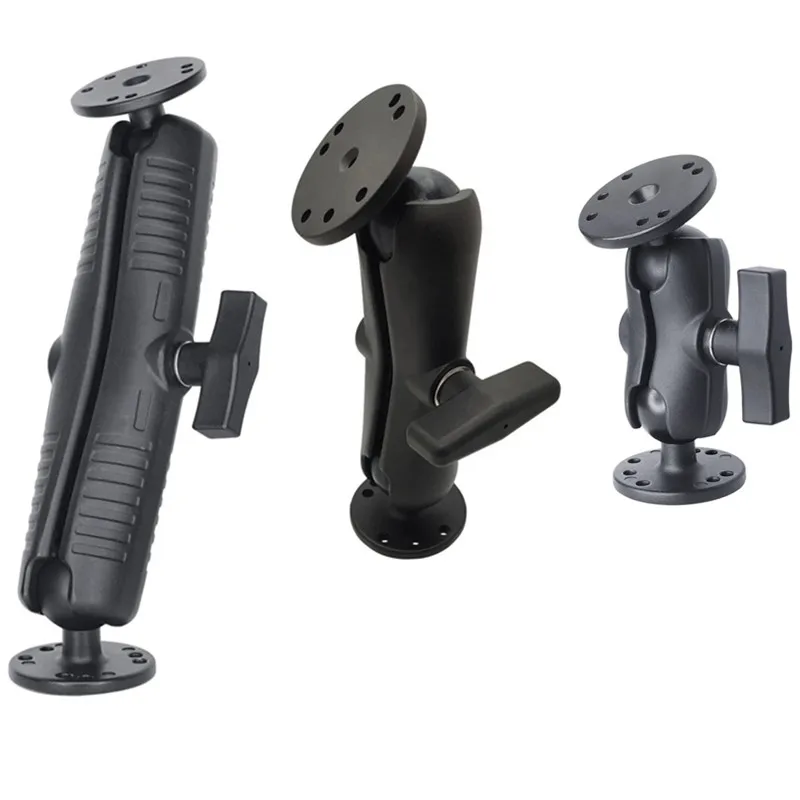 Raymarine 잠자리 시리즈용 더블 볼 마운트, 15cm 암 포함, 원형 플레이트 포함, 램 마운트와 호환 가능, 1.5 인치