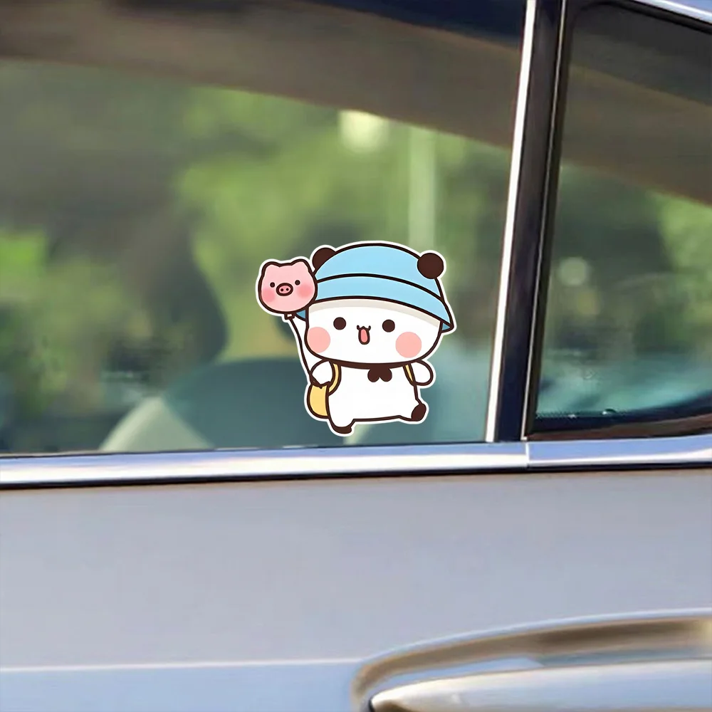 Cute Bubu Dudu Panda Pattern Styling Decor Sticker for Car Camper Van Bus Caravan Motorhome SUV Pickup Cargo Caravan Vinyl Decal
