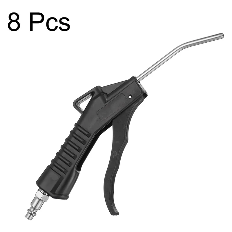 J1UL1N 8Pcs Air Blow-Gun High Flow Air Compressor Blow-Gun With 1/4Inch NPT Male Air Plug And Angled Bent
