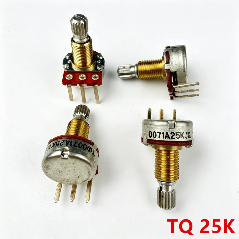 1 Piece Brass Shaft A25K Potentiometer(POT) For Electric Guitar Bass Active Pickup TQ 25K