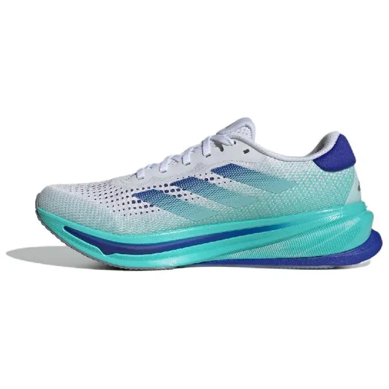 Zapatillas adidas SUPERNOVA RISE para correr para hombre, zapatillas bajas blancas/azul brillante/azul oscuro ID3599