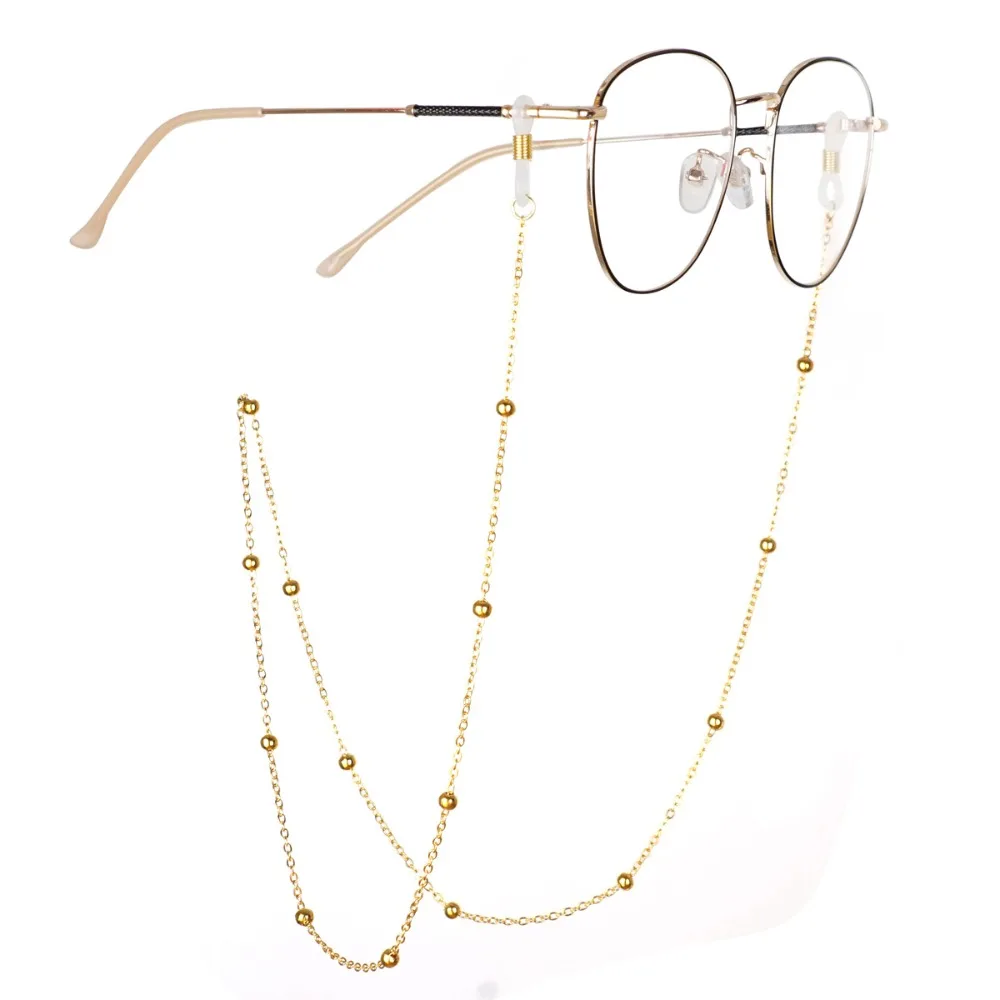 Metall Männer Frauen Brillen Ketten Sonnenbrille Lesen Perlen Gläser Kette Brillen Schnur Strap Seil Weibliche Gläser Kette