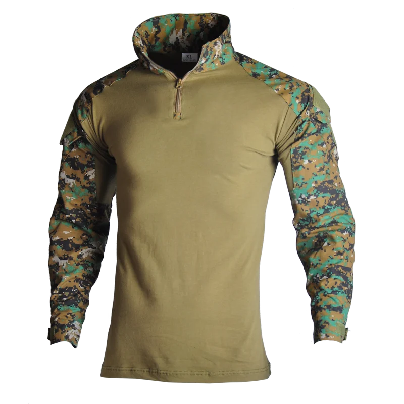 Outdoor Combat Shirt Heren Zwart Shirt Kleding Tatico Tops CPU Multicam Katoen Camo Tactisch Shirt Jacht Vissen Kleding Heren