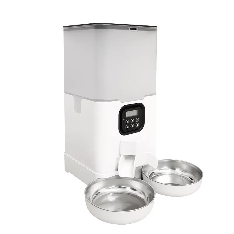 

Double Meal Smart Feeder Cat Dog WIFI Timed Quantitative Pet Automatic Feeder Stainless Steel