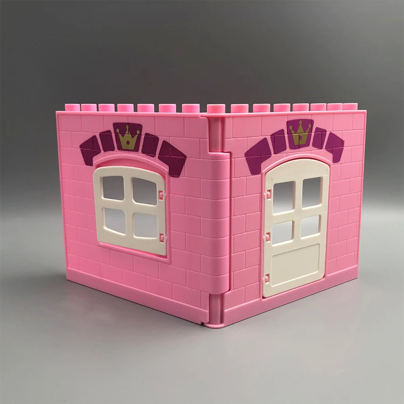 Big Building Blocks Accessory Houses Walls Parts Window Door Compatible Large Bricks Assemble Boy Girls Kids Toys Children Gift