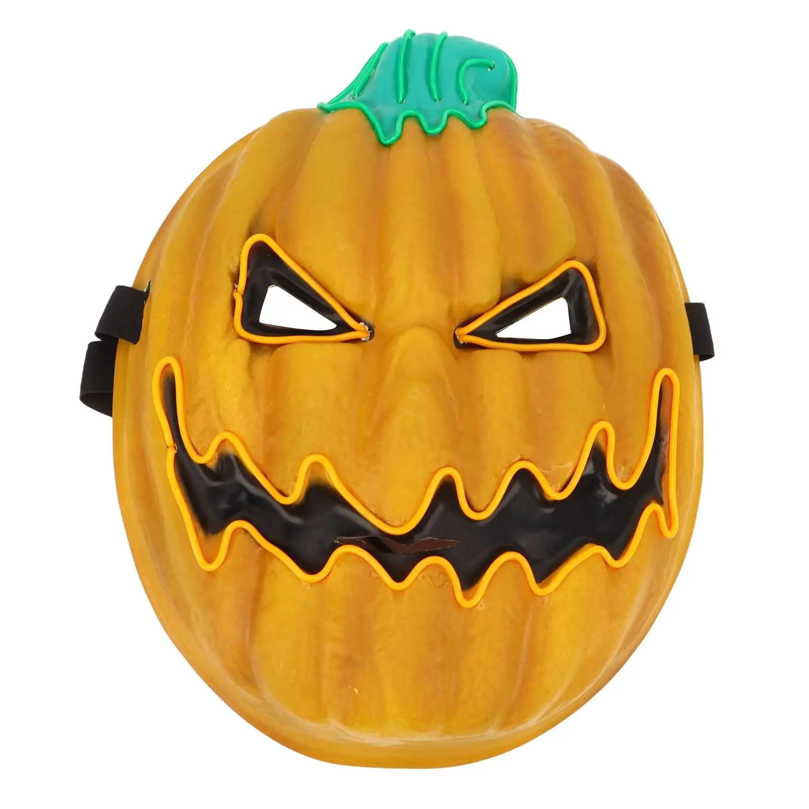 Kürbismaske mit 3 Lichtmodi für Halloween, gruseliges Partykostüm, ideal für Männer, Frauen, Erwachsene, Kinder