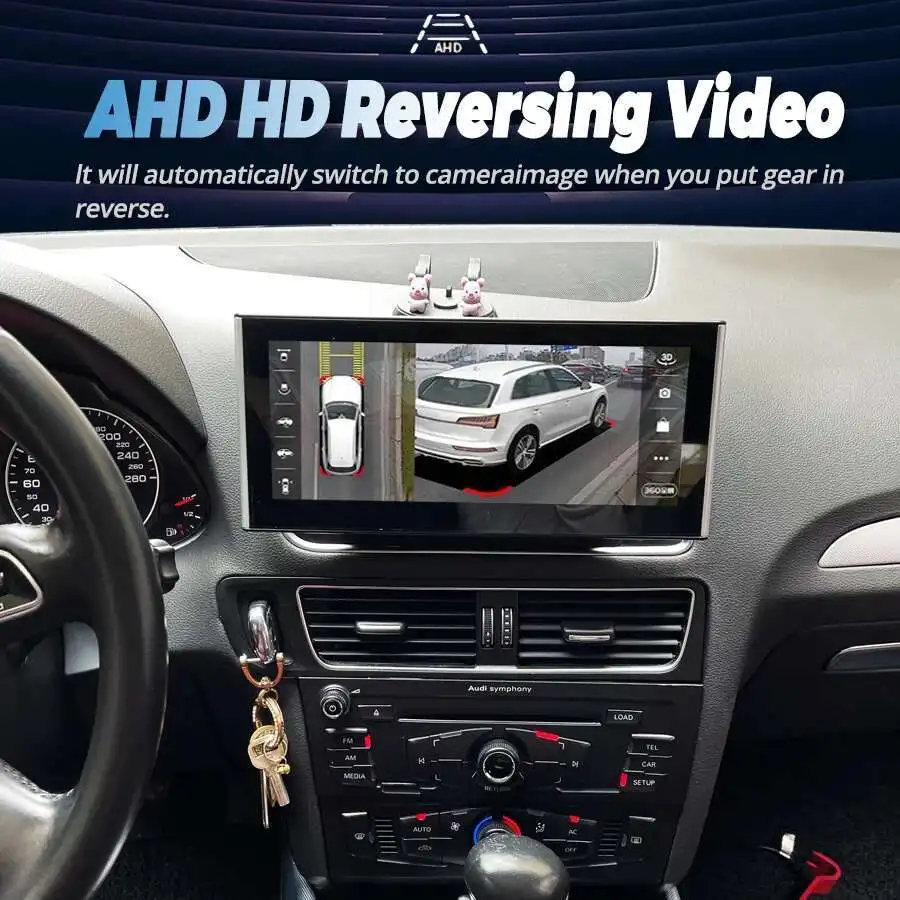 Qled Screen For AUDI Q5 2010-2018 Android 14 Car Radio Multimedia Video Player Stereo GPS Wireless CarPlay 12.3Inch 1920*720