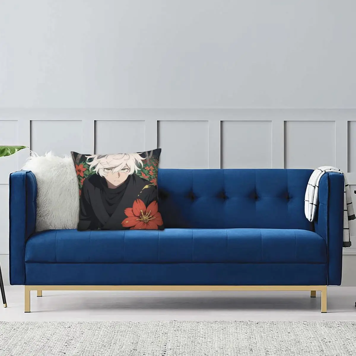 Hell's Paradise Jigokuraku Anime Square Pillowcase Pillow Cover Cushion Decor Comfort Throw Pillow for Home Bedroom