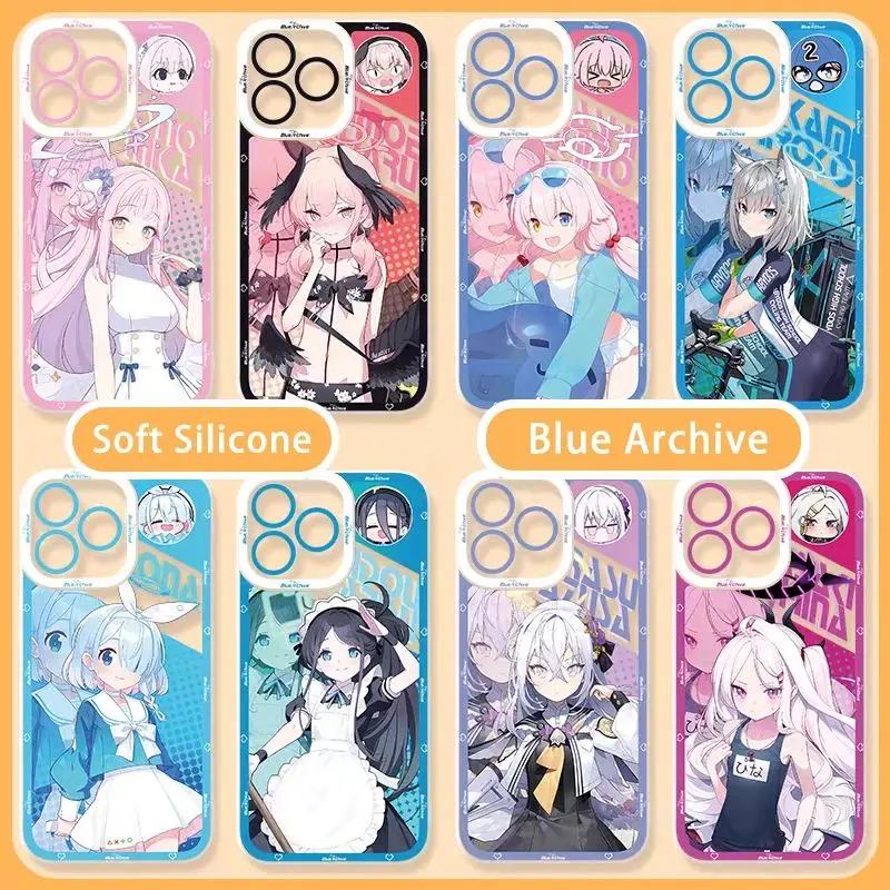 Kawaii Anime Blue Archive Case for Samsung Galaxy A56 A36 A26 A16 A06 A55 A35 A25 A15 A05 A05S A54 A34 A24 A14 A13 A23 A33 A53