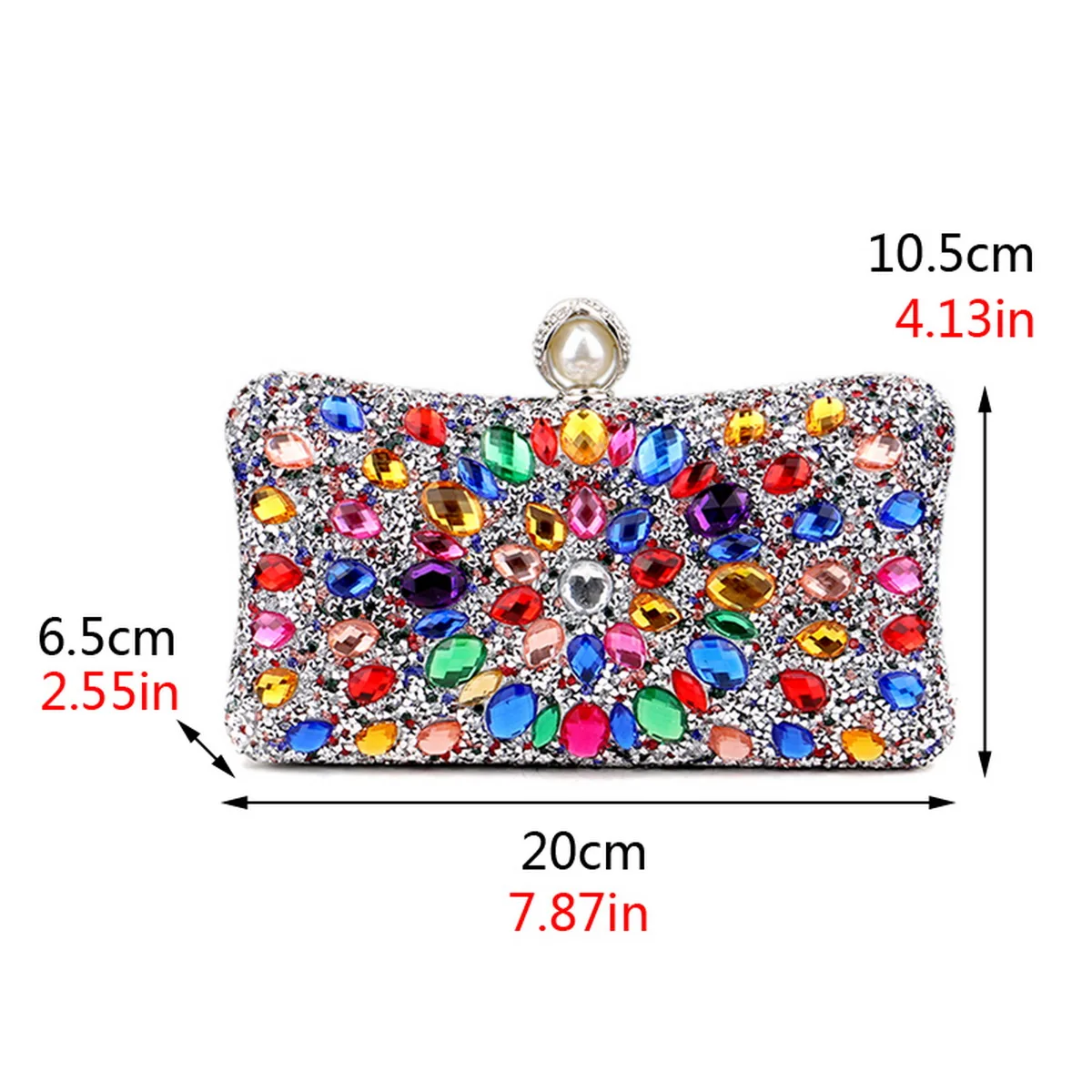 Imagem -03 - Embreagem de Flores Acrílicas para Mulheres Luxo Pearl Metal Bolsas de Noite com Corrente Bolsas de Ombro para Senhora Diamantes e Metal