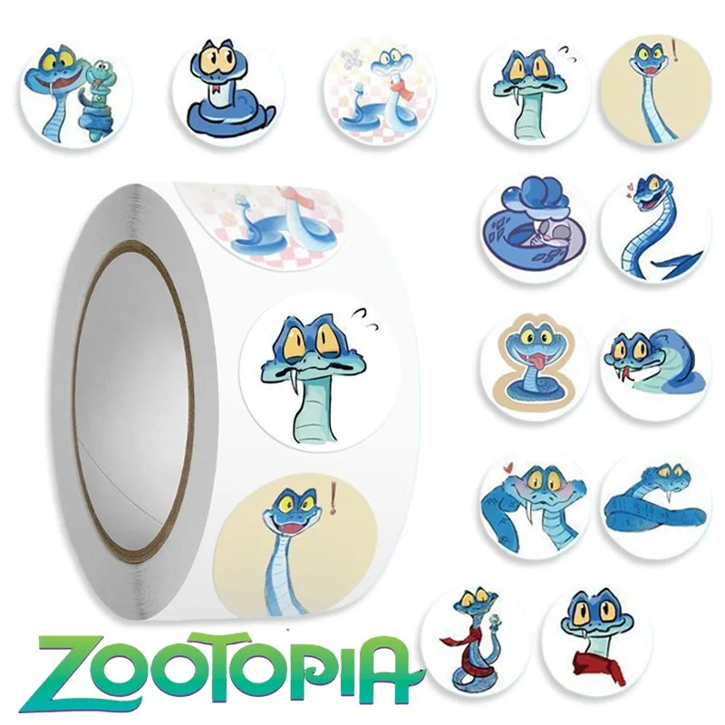 

500pcs Disney Zootopia Gary Stickers Seal Label DIY Decorative Diary Packing Scrapbook Sticker Roll Kids Decals Toy Reward Gift