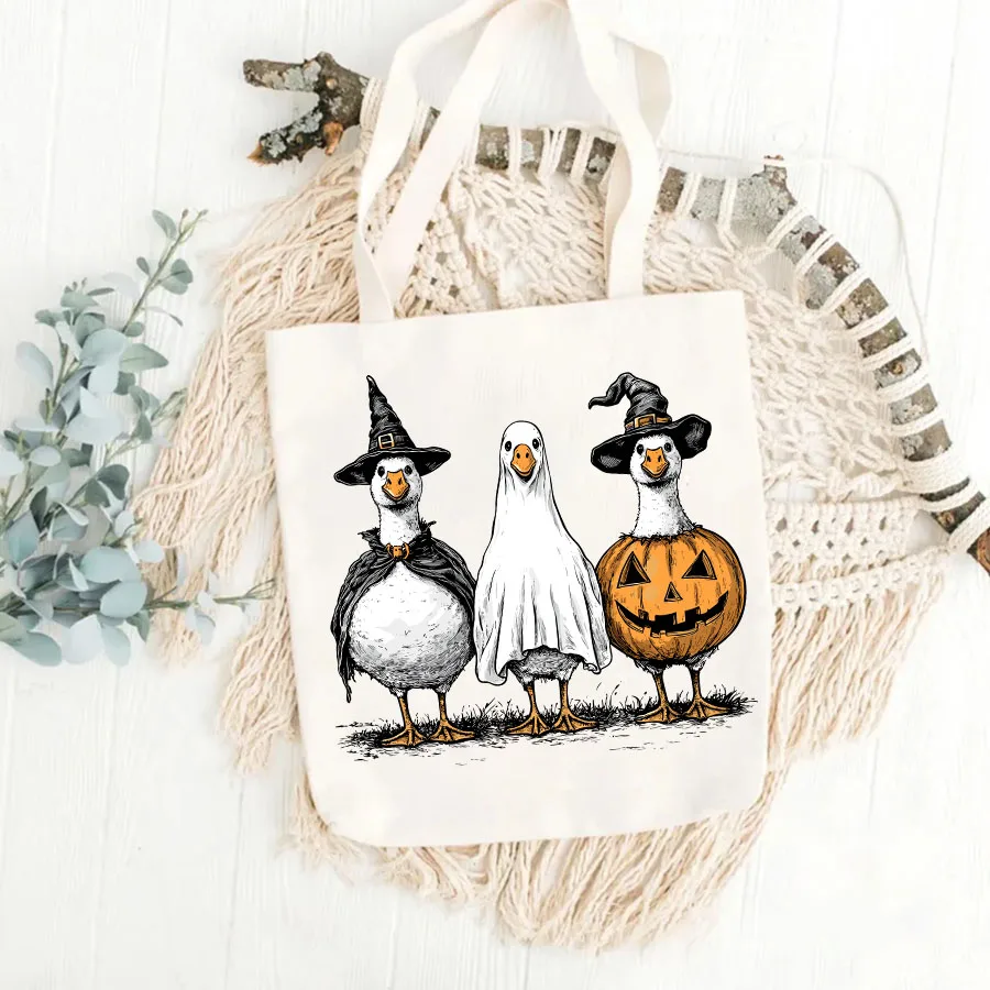 الرجعية هالوين بو شبح أوزة DIY بها بنفسك الحديد على نقل الحرارة ملصق مائي تي شيرت بلوزات المخدة حقيبة الملابس ديكور الحفلات