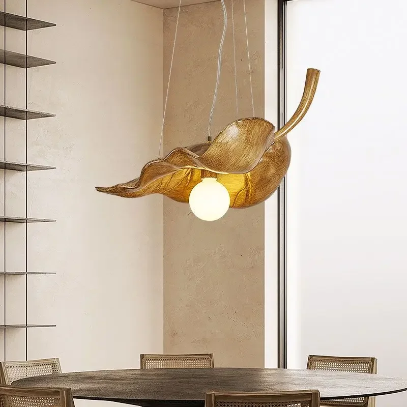 Zen Inspired Retro Leaf Restaurant Chandelier With Personalized Creativity Wabi Sabi Style Homestay
