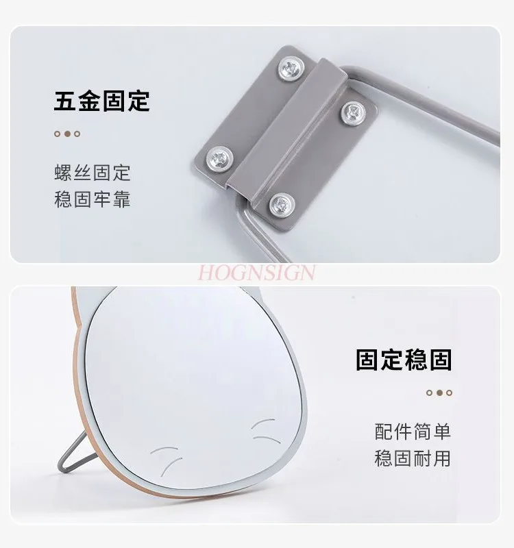 Espelho de maquiagem espelho quarto desktop penteadeira espelho dobrável espelho portátil