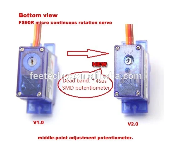 

Feetech FS90R 360 градусов непрерывного вращения Micro RC сервопривод 9 г вес 3 кг киоск крутящий момент игрушка с дистанционным управлением для мальчиков SG90 Ro