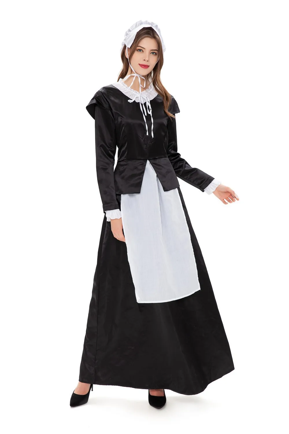 

Halloween Cosplay Long Dress Garden Estate Retro Maid Outfit Performance Costume Women's Fashion Traditional Stage Clothing