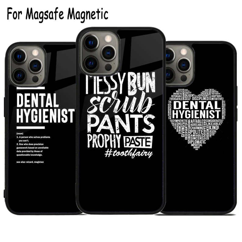 Dentist Tooth Dental Hygienist Wireless Charge Magsafe Phone Case For iPhone 15 16 14 13 11 12 Pro Max Plus Magnetic Cover