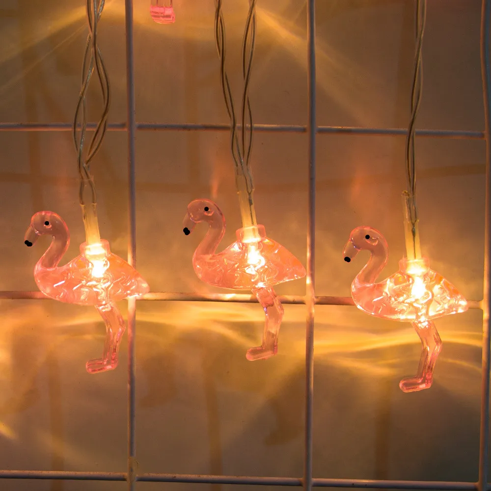 Mini Flamingo Vintage String Lights, Decorativa de Dia das Bruxas, Pátio, Jardim, Casa, 10m, 80 LED, 2024, 2024