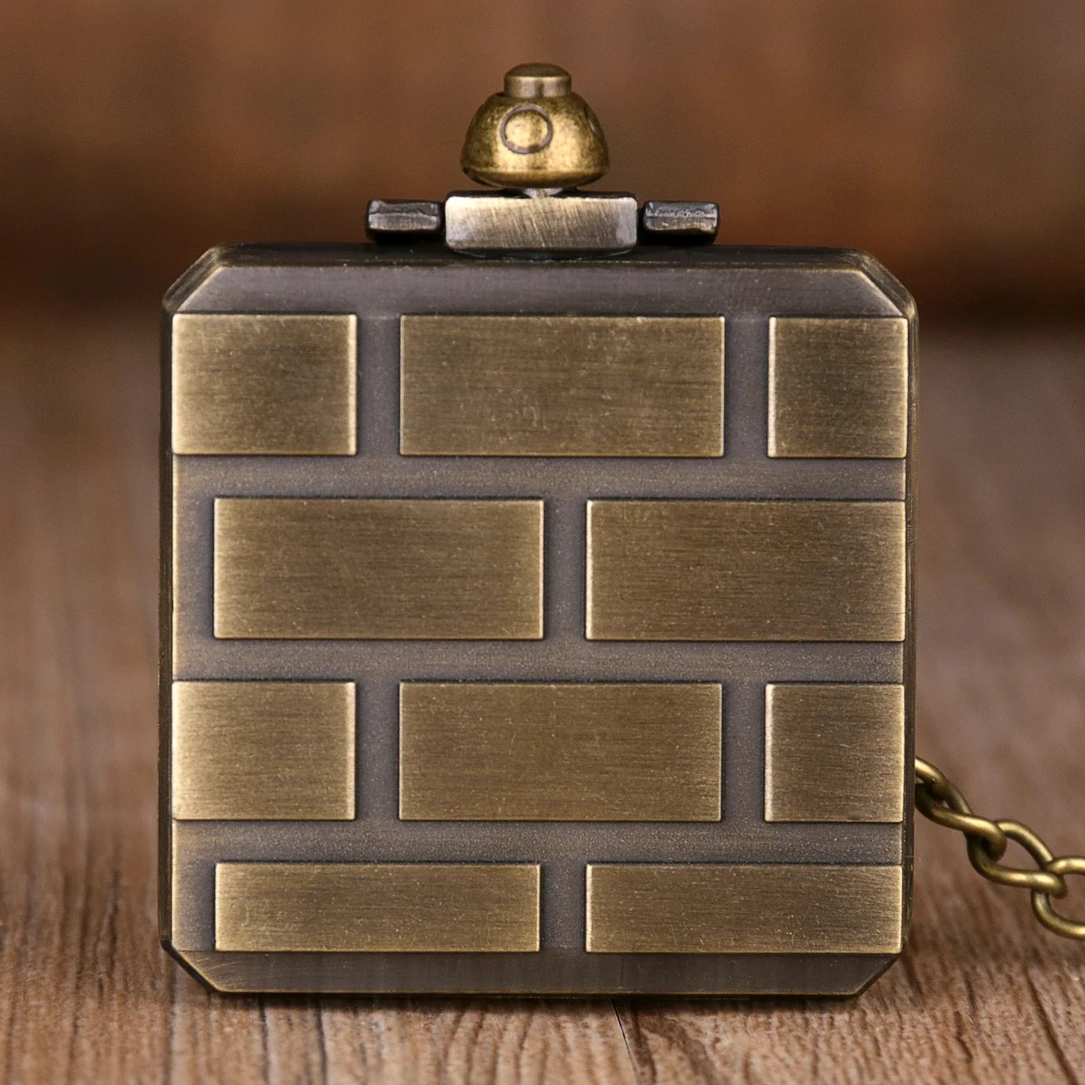 간단한 사각형 물음표 석영 주머니 시계 남자와 어린이 빈티지 매력 Steampunk 체인 펜던트 목걸이 시계