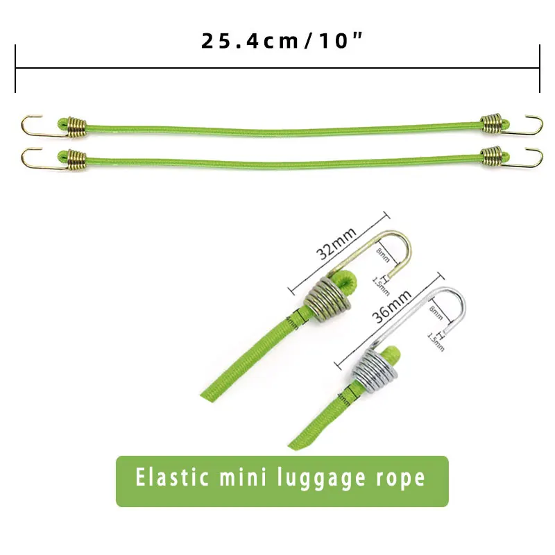 Elastische Bungee-Seil, robuste Gepäckgurte, Seilhaken, 25–30 cm, Stretch-Krawatte, Zelt, Outdoor-Zubehör