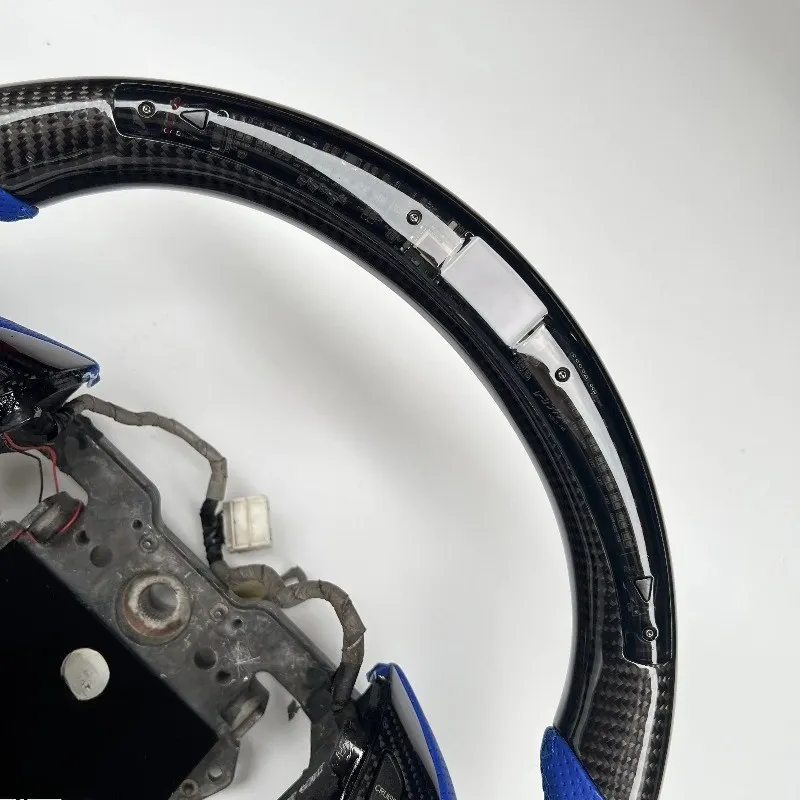 CCExcellent Factory Quality Gloss Carbon Fiber Japan LED  Round Top Flat Bottom for  Accord 7gen Steering Wheel