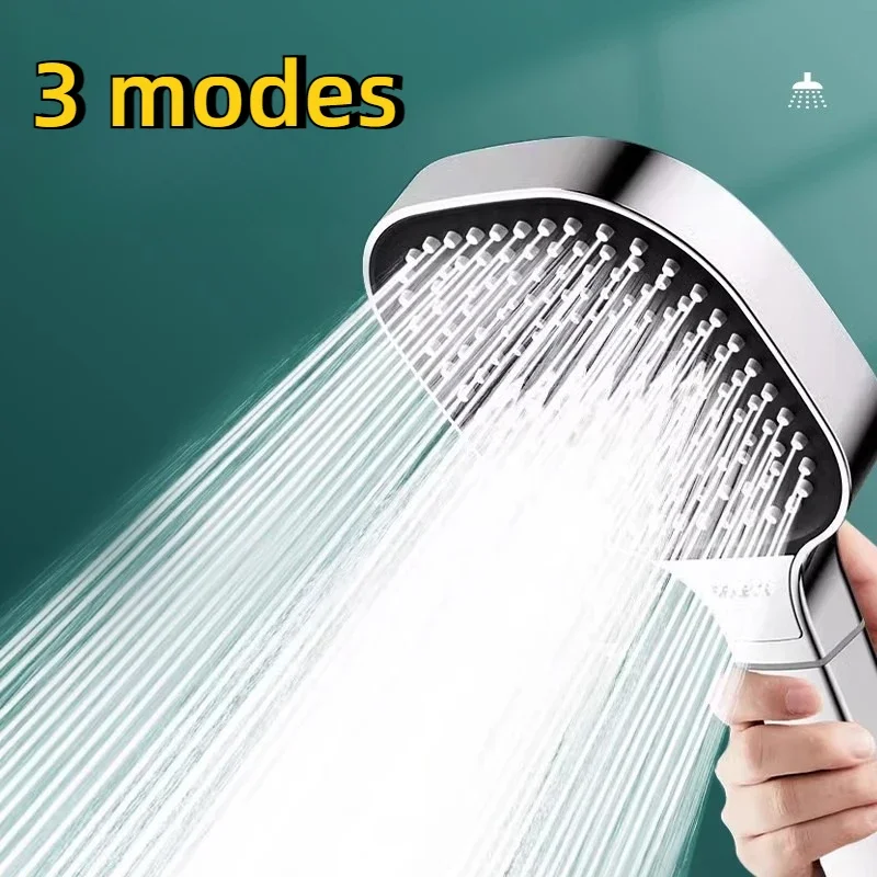 Large Panel 3Modes Adjustable Home Shower Head  High Pressure Massage ShowerHead Filter Bathroom Accessories shower head