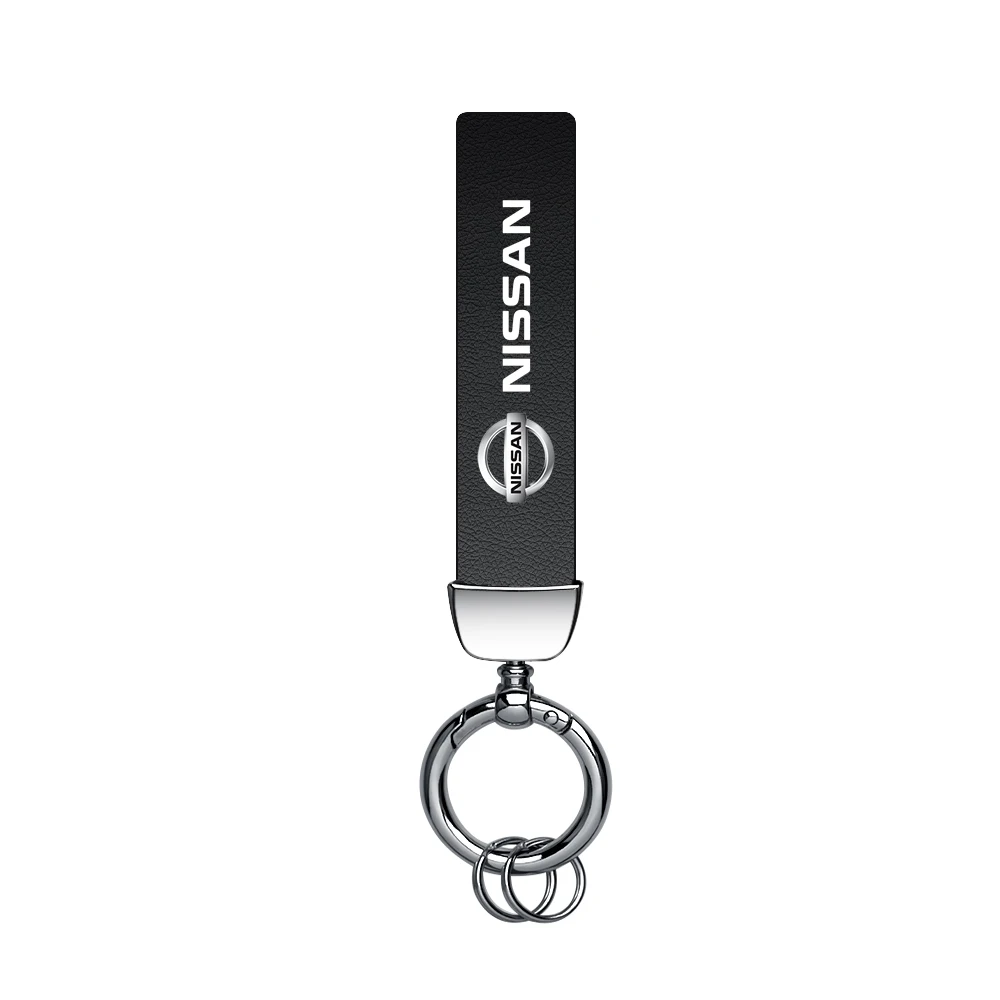 Universal Leather Keychain Key Ring Key Pendant Individual Decoration For Nissan Nismo Tiida Teana GTR Juke Note Versa Almera