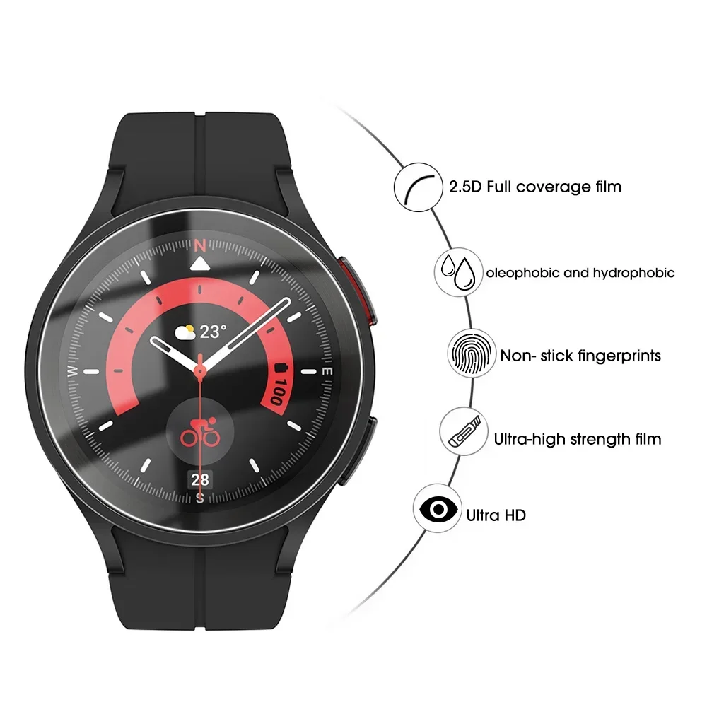 Tempered Glass for Samsung Galaxy Watch 4 5 40mm 44mm Screen Protector for Watch 4 Classic 42mm 46mm Smartwatch Protective Film