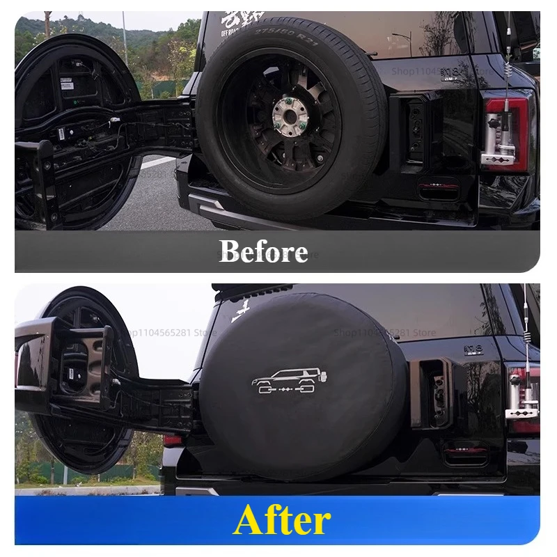 For Equation Leopard 8 tailgate leather spare tire cover modified tire protection cover exterior modification accessories