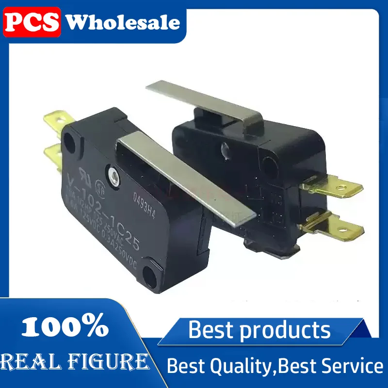 V-102-1C25 limit micro switch 10A125/250V with swing rod, 1 open 1 closed, 3 pins