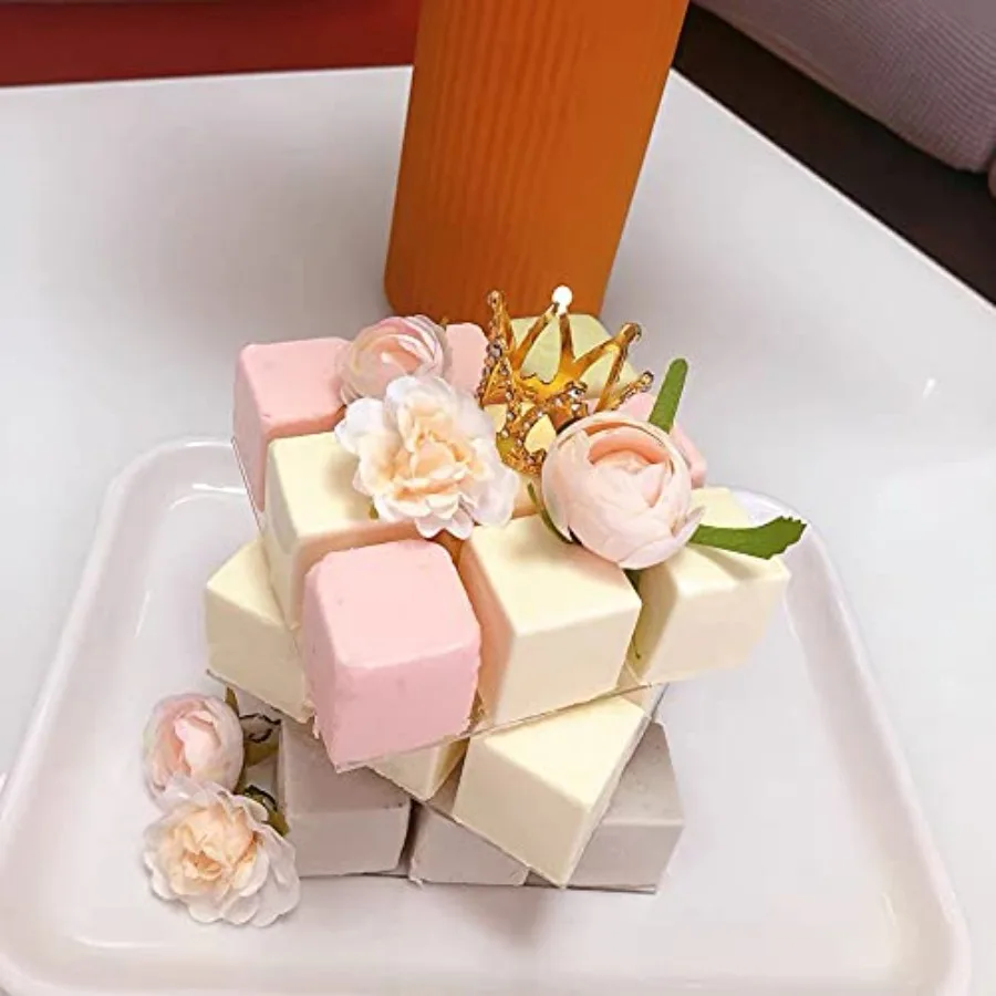 15 تجاويف 1.4 ih مربع قالب من السيليكون قالب مكعب لصنع حلوى الشوكولاتة كعكة آيس كيوب صينية الكمأة حزمة من 2