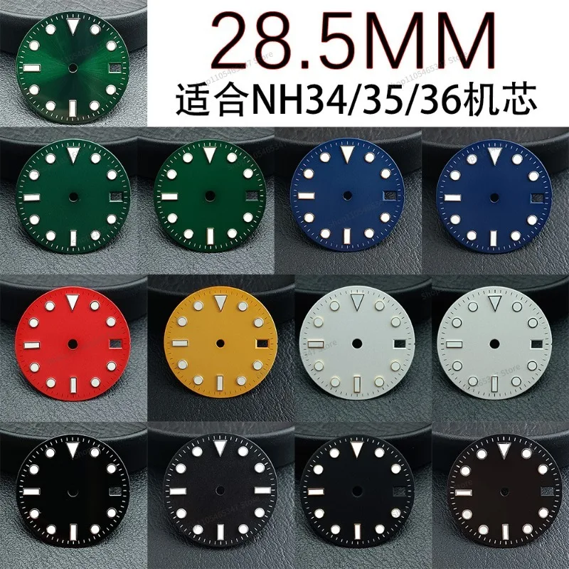 For 28.5Mm Dial Literal Luminous for NH34/NH35/NH36 Movement