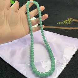 Emerald Bracelet Old Pit Color Sun Necklace Gift Ice Full Green Fluorescent Jade Beads Chain