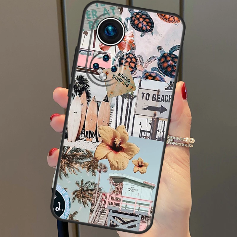 Summer Beach Collage Case For Honor X8b X9b 90 70 50 Magic 5 Pro Magic 6 Lite X6 X7 X8 X9 X6a X7a X8a X9a Cover