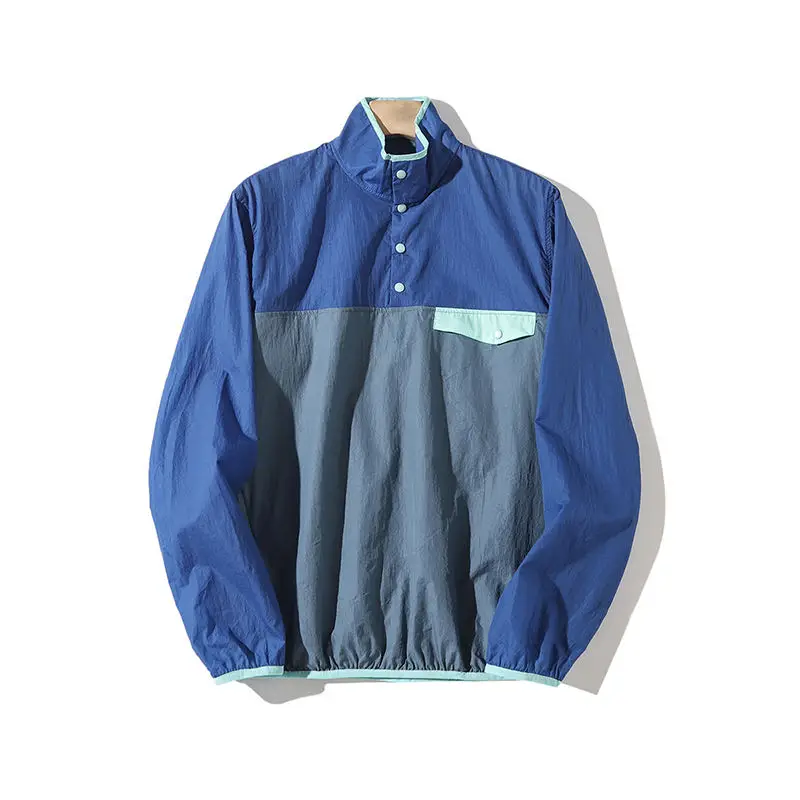 

Limited Edition Skin Color Jaet Stand Collar Patchwork INS Sle Spring Summer Men's Women's Faionable Outerwear 2205