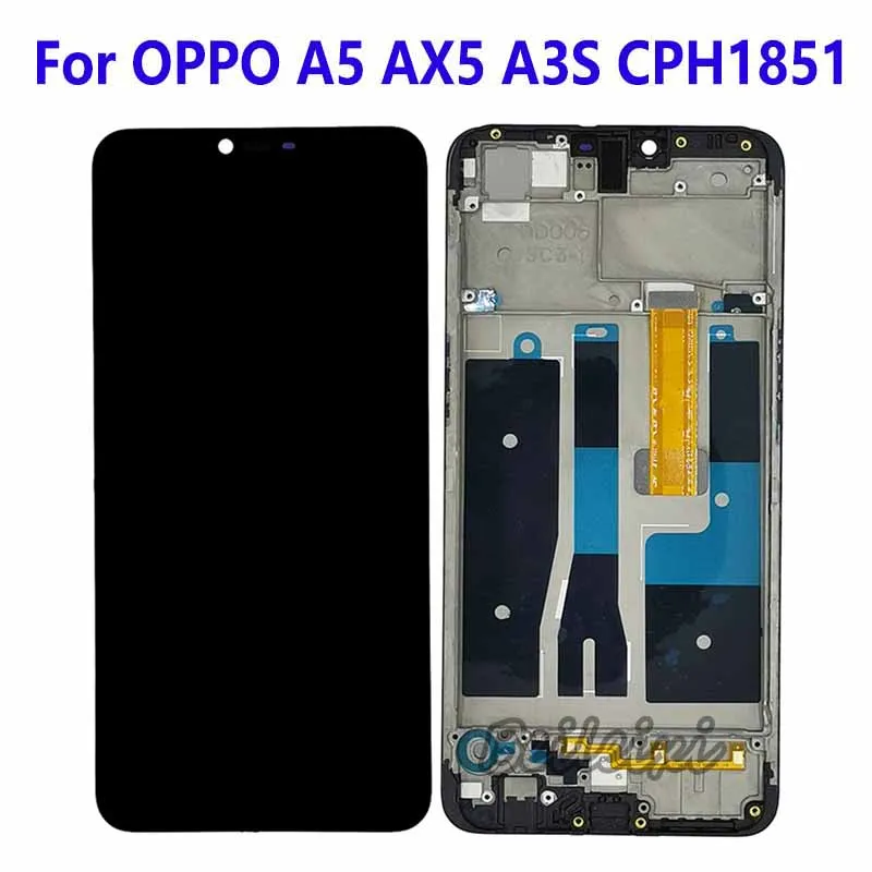 For OPPO A3S CPH1803 LCD Display Touch Screen Digitizer Assembly For OPPO A5 AX5 CPH1851 PBAM00