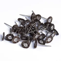 30Pcs Dental Horse Hair Brush Polisher Wheel Rotary Dental Polishing Tool for Low Speed Straight Handpiece
