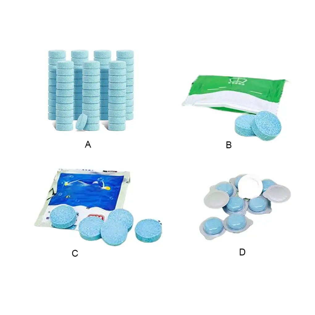 70 Pieces/Bag Car Exterior Windshield Window Windscreen Effervescent Tablet Washing Supply for Professional Shop Type 1