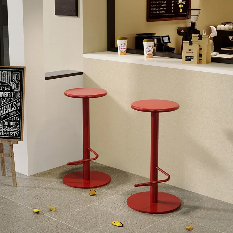 Ink Furniture Colorful Outdoor Door Bar Chair High Stool Iron Home Simple Island Table Coffee Shop Bar Front Desk Furniture