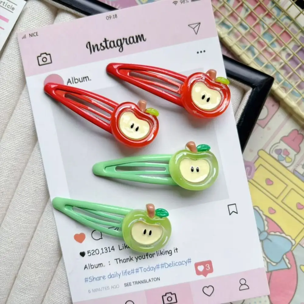 New Cartoon BB Clip Sweet INS Style Broken Clips Simulated Fruit Hairpin Hair Accessories