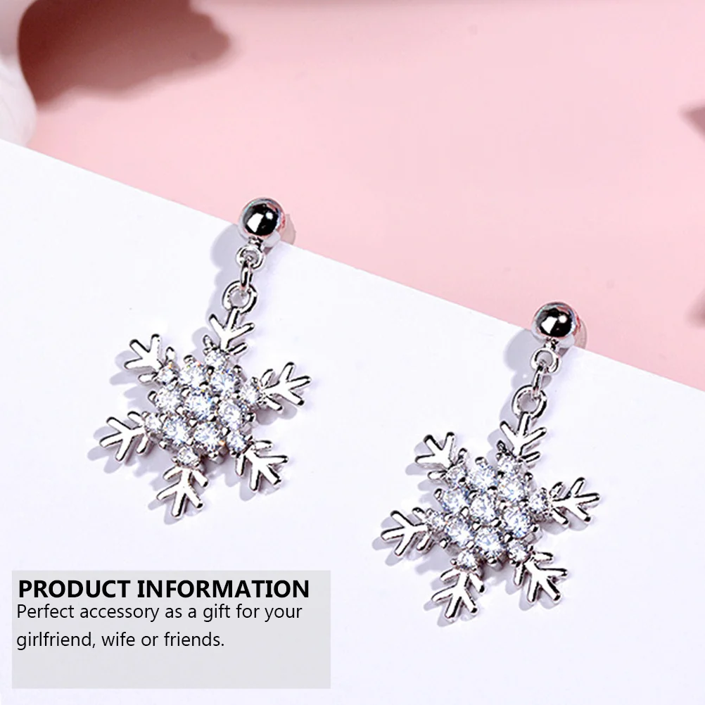 

Women Snowflake Earrings Dangle Jewelry Gift for Her Stocking Stuffer