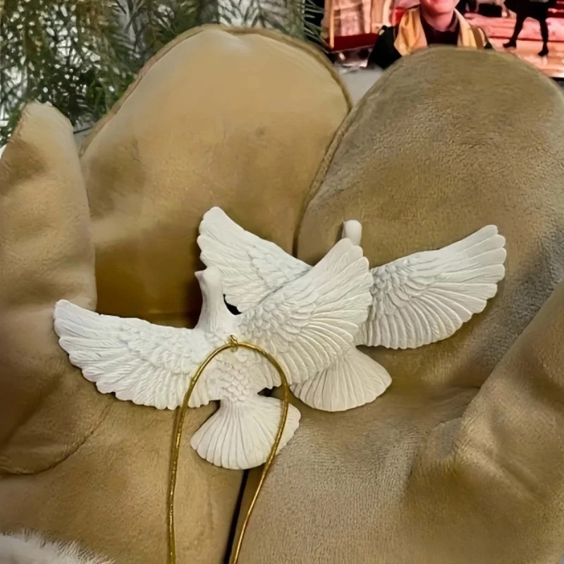 Рождественские украшения, голуби дружбы в стиле смолы — набор из двух голубиных украшений для рождественской елки — лучший подарок для Some One Special Рождественские украшения, голуби дружбы в стиле смолы — набор из двух голубиных украшений для рождественской елки — лучший подарок для Some One Special