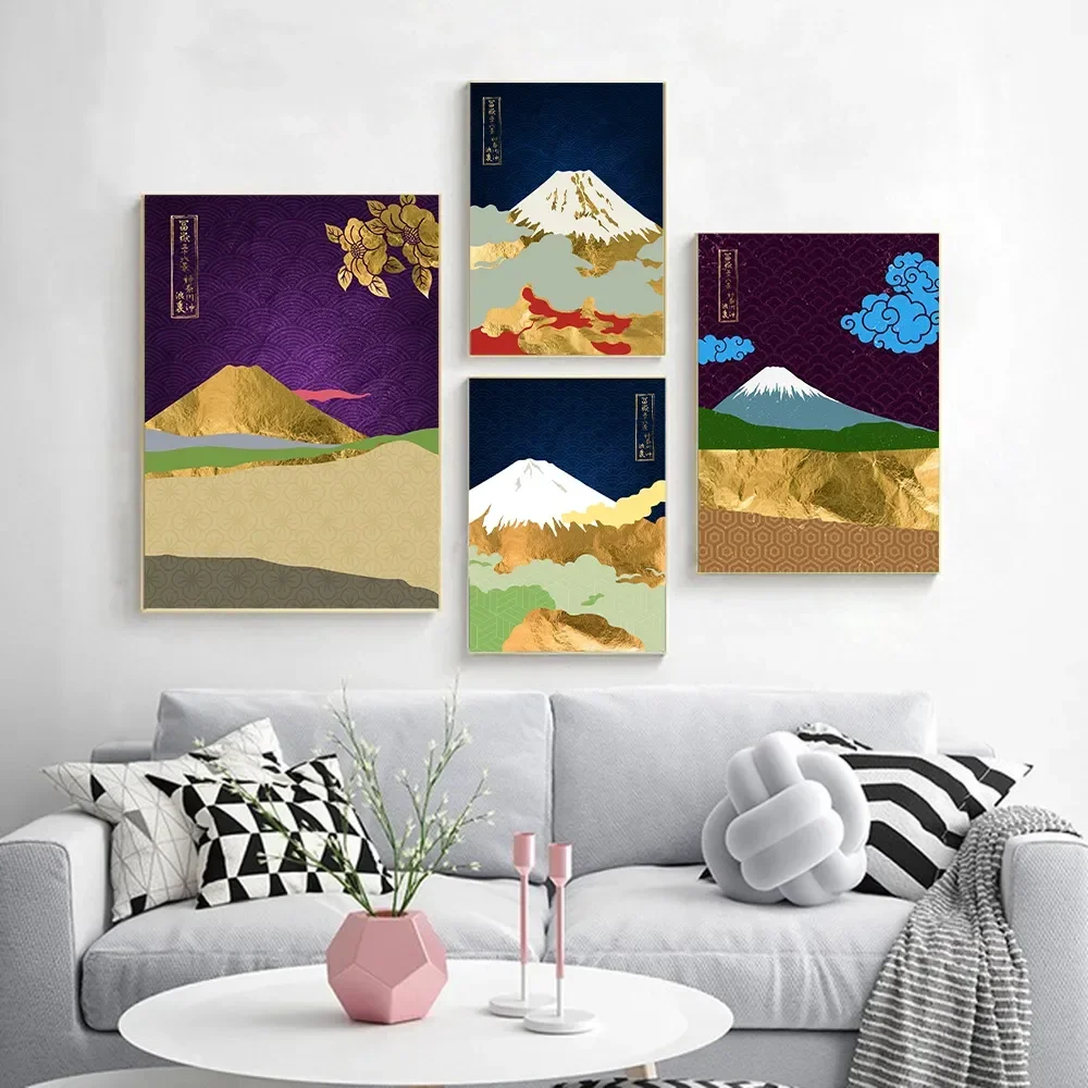 Original Kanagawa Surfing Katsushika Hokusai Landscape Canvas Painting Print Picture Modular Poster Wall Bedroom Home Decoration