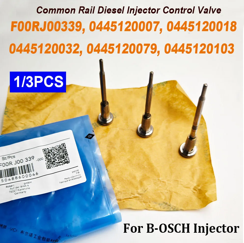 1/3PCS F00RJ00339 0445120007 0445120018 0445120032 Common Rail Diesel Injector Control Valve 0445120079 0445120103 0445120032